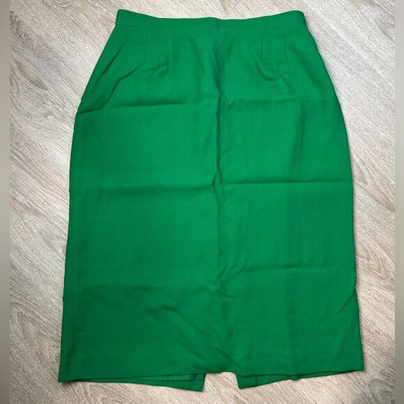 VINTAGE Green Pencil Skirt - Picture 1 of 6